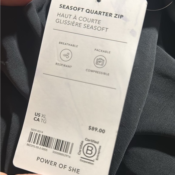 Athleta Seasoft Quarter Zip Sweatshirt // Black - Picture 8 of 11